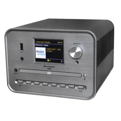 Soundmaster Stereo Musikcenter ICD1050SW | Internetradio WLAN DAB+ UKW | CD MP3 USB | Bluetooth | 2x7W | anthrazit