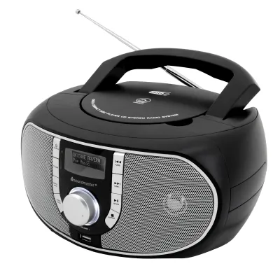 Soundmaster Boombox SCD1700SW | DAB+ Radio CD-Player MP3 USB Hörbuchfunktion | RDS UKW | schwarz