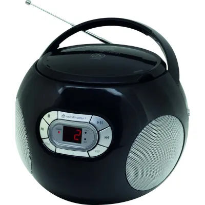 Soundmaster CD-Boombox SCD2120 | UKW-Radio & CD-Player | Hörbuchfunktion | CD-R/RW | Kopfhöreranschluss | Schwarz