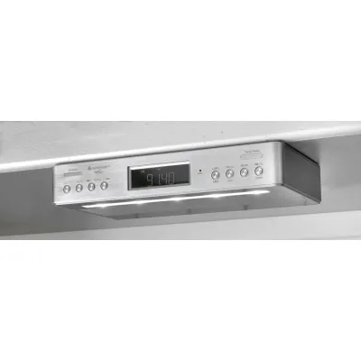 Soundmaster Unterbau-Küchenradio UR2045SI | DAB+ Radio | UKW RDS | Bluetooth | Kochtimer | LED Beleuchtung | Silber