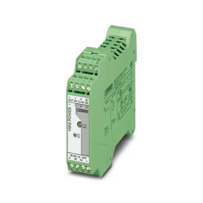 PHOENIX CONTACT DC/DC-Wandler MINI-PS-12-24DC/5-15DC/2 | 12-24V Eingang | 5-15V/2A Ausgang | 24W | Tragschiene | IP20