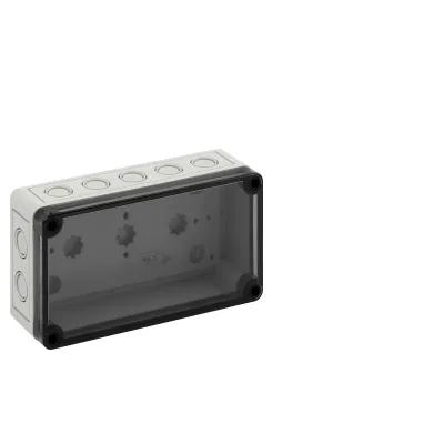 Spelsberg Leergehäuse TK PS 1809-6-tm 10601001 | IP66 Kunststoffgehäuse | 180x94x57mm | transparent | grau RAL7035