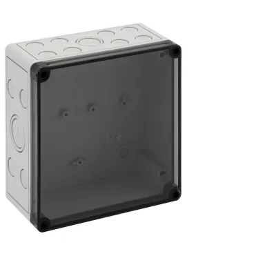 Spelsberg Leergehäuse TK PS 1818-9-tm | Gehäuse IP66 | 182x180x90mm | Kunststoff | transparenter Deckel | grau RAL 7035