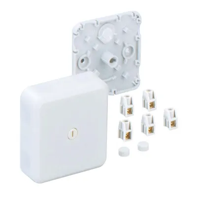 Spelsberg Abzweigdose AP 7-2,5 | 31510701 | Verbindungsdose IP30 | 5x2,5mm² | 78x78x27mm | Kunststoff | weiß