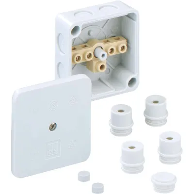 Spelsberg Abzweigkasten WK 007-2,5² | IP54 | 80x80x38 mm | Aufputz | 5-polig | 2,5 mm² | Kunststoff | grau