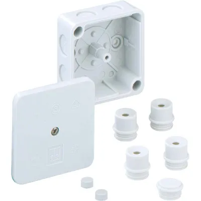 Spelsberg Abzweigkasten WK 007-L | IP54 | 80x80x38mm | 7 Einführungen | 2,5mm² | grau | halogenfrei