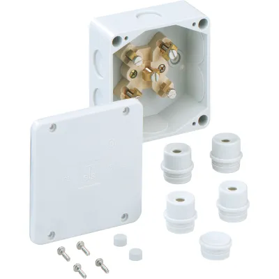 Spelsberg Abzweigkasten WK 060-6qmm 40640601 | IP54 | 100x100x50mm | 5-polig | 6mm² | Duroplast | halogenfrei | grau