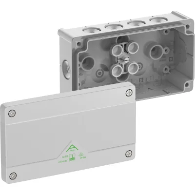 Spelsberg Abzweigkasten Abox 025/2-L 80240201 | IP66 | 152x87x52mm | 2,5mm² | Kunststoff | halogenfrei | grau