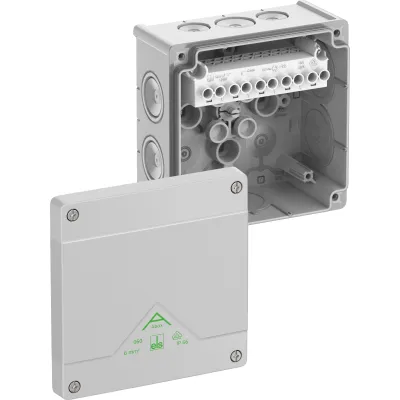 Spelsberg Abzweigkasten Abox 060-6² | IP66 | 127x127x70mm | 5-polig | 6mm² | Schraubklemme | halogenfrei | grau