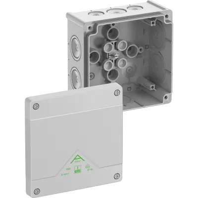 Spelsberg Abzweigkasten Abox 060-L | IP66 | 6mm² | 127x127x70mm | Kunststoff | halogenfrei | VDE zertifiziert | grau