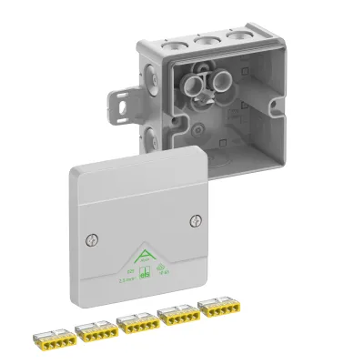 Spelsberg Abzweigkasten Abox 025 AB-2,5² | IP66 | 87x87x52mm | 5-pol Klemme | Wand-/Deckenmontage | Kunststoff grau