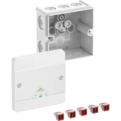 Spelsberg Abzweigkasten Abox 040-4²/w 80412001 | IP66 | 102x102x57mm | Kunststoff | 4mm² | 11 Einführungen | weiß
