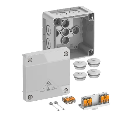 Spelsberg Abzweigkasten Abox Pro SLK-2,5² 40247001 | IP66/IP67/IP69 | 92x92x60mm | 2,5mm² | Kunststoff | grau