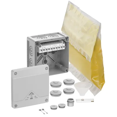 Spelsberg Abzweigkasten Abox Pro XT-6² 40645001 IP68 | 127x127x75mm | 6mm² | 5-polig | Kunststoff | grau