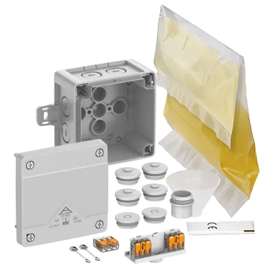 Spelsberg Abzweigkasten Abox Pro XT SLK-2,5² 40246001 | IP68 Verbindungsdose | 2,5mm² | 92x92x60mm | Kunststoff | grau
