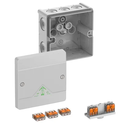 Spelsberg Abzweigkasten Abox SLK-4² 80447001 | IP66 | 4mm² | 102x102x57mm | Kunststoff | schraubenlose Klemmen | grau