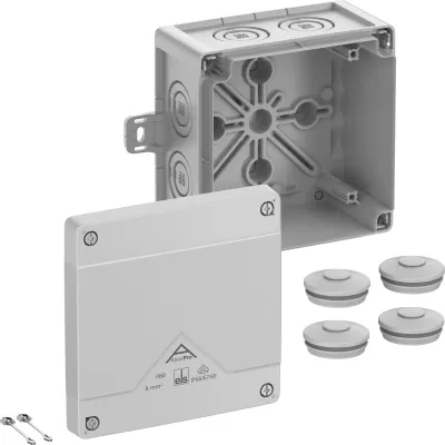 Spelsberg Abzweigkasten Abox Pro 060 AB-L 40640101 | IP66/IP67/IP69 | 127x127x75 mm | Kunststoff grau | max. 6 mm²
