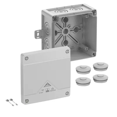 Spelsberg Abzweigkasten Abox Pro 060 AB-L 40640101 | IP66/IP67/IP69 | 127x127x75 mm | Kunststoff grau | max. 6 mm²