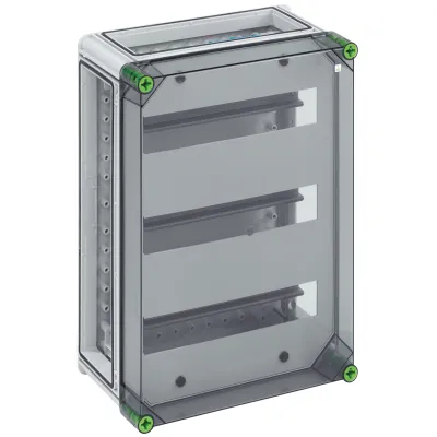 Spelsberg Automatengehäuse GTA 342-T | 1196928 | 3-reihig 42TE | AP | IP65 | 320x440x179mm | transparent | grau