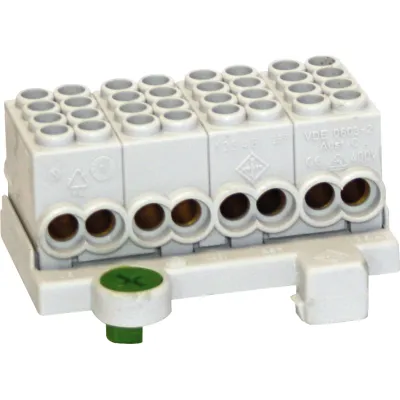 Spelsberg Hauptleitungsabzweigklemme HA 25-43 | 4-polig | schraubbar | DIN-Schiene | fingersicher | 16 Anschlüsse