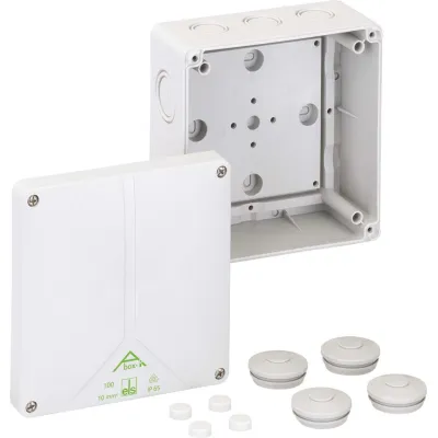 Spelsberg Abzweigkasten Abox-i 100-L 49091001 | IP65 | 140x140x79mm | 10mm² | Kunststoff | witterungsbeständig | grau
