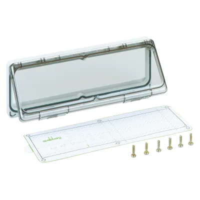 Spelsberg Klappfenster KF12 56741201 | Sichtfenster IP65 | 228x80x23mm | Kunststoff | transparent | für 12 TE