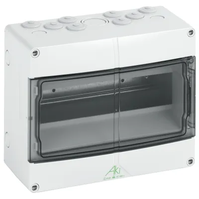 Spelsberg Kleinverteiler AKi 12 73641201 | 1-reihig 12TE IP65 | Kunststoff | 250x200x122 mm | transparent | grau