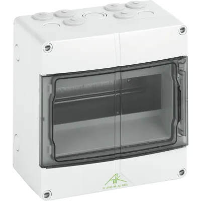 Spelsberg Kleinverteiler AK 09 73540901 | IP65 | Aufputz | 1-reihig 9TE | Kunststoff | transparent | 200x200x122mm