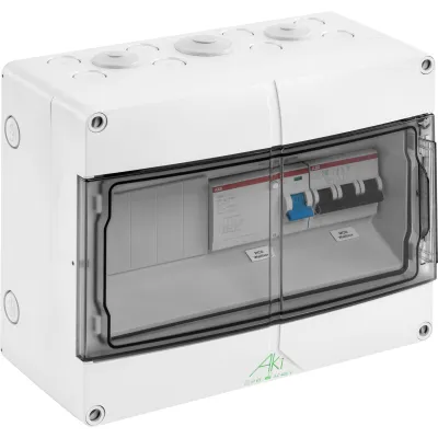 Spelsberg Kleinverteiler AKi 12 EMOBIL 11kW 73610101 | IP65 | Aufputz | FI Typ A 40A 30mA | LS C16A | grau