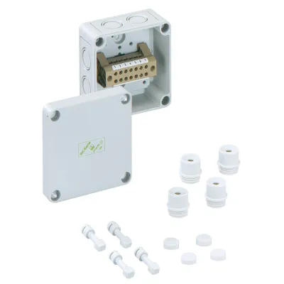 Spelsberg Reihenklemmengehäuse RKK 4/08 | 8-polig | 4mm² | IP66 | 94x94x57mm | Kunststoff grau