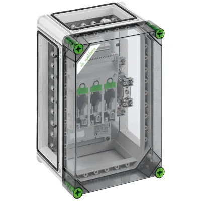 Spelsberg Lasttrennschaltergehäuse GTT 101 NH00 160A 690V | 3-polig | IP65 | 220x320x179mm | transparenter Deckel