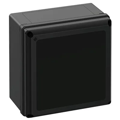 Spelsberg Leergehäuse GEOS-L 3030-18-o/sw | IP66 Outdoorgehäuse | 300x300x180mm | IK09 | Mastmontage | Polycarbonat