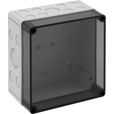 Spelsberg Leergehäuse TK PC 1818-11-tm | IP66 | 182x180x111mm | Polycarbonat | grau | transparenter Deckel