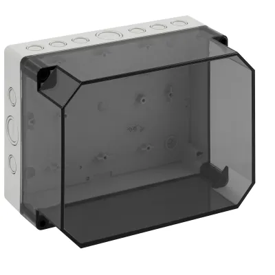 Spelsberg Leergehäuse TK PC 2518-13f-tm | IP66 | Kunststoff | 254x180x137mm | grau/transparenter Deckel | Außen