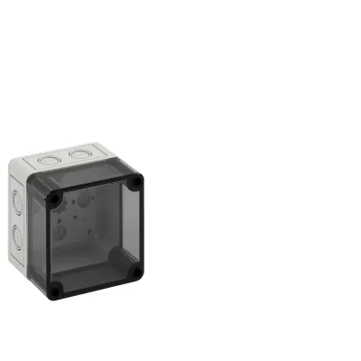 Spelsberg Leergehäuse TK PC 99-8-tm 13750301 | IP66 Kunststoffgehäuse | 94x94x81mm | transparent Deckel | grau RAL7035