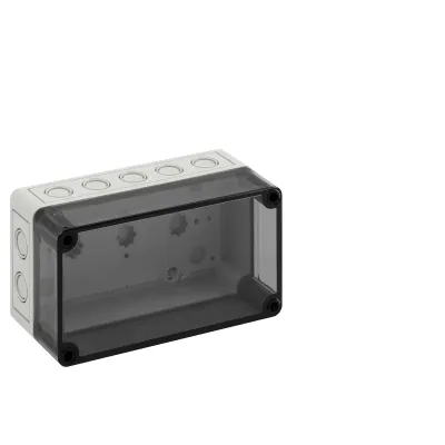 Spelsberg Leergehäuse TK PS 1809-8-tm | IP66 Kunststoff | 180x94x81mm | Polycarbonat Deckel transparent | RAL 7035