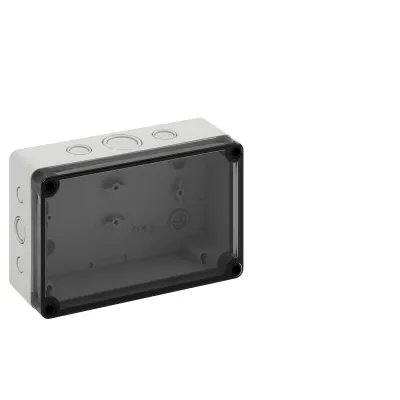 Spelsberg Leergehäuse TK PS 1811-6f-tm 10601401 | IP66 Wandgehäuse Kunststoff | 180x110x63mm | transparent | grau