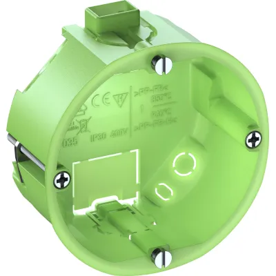 Spelsberg Hohlwanddose HW 035 92003501 | Flachdose IP30 | rund 68x35mm | für 1–20mm Platten | Kunststoff grün