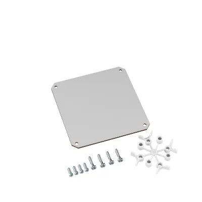 Spelsberg Montageplatte TK MPI-1313 | Isolierstoff | 110x110x2,5mm | Kunststoff | Befestigungsschrauben | grau