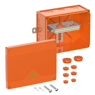 Spelsberg Kabelabzweigkasten WKE 6-16x1,5² 86851601 | IP66 | Funktionserhalt E90 | 250x200x120mm | halogenfrei | orange