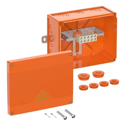 Spelsberg Kabelabzweigkasten WKE 6-5x6² 86650601 | IP66 | 5-polig | E90 | 1,5-16mm² | 250x200x120mm | orange
