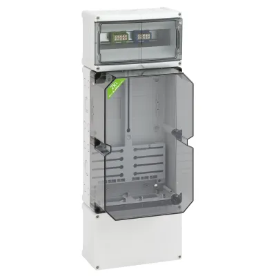 Spelsberg Zählergehäuse ZKI110 | Aufputz | 400V | IP65 | Transparent | 670x250x193mm | plombierbar | grau