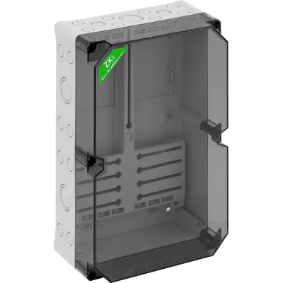 Spelsberg Zählergehäuse ZKi 1-f 74900501 | Industriequalität | IP65 | Aufbau | Kunststoff | 250x370x137mm | transparent