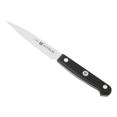 ZWILLING Gourmet Spick- und Garniermesser 10 cm | rostfreier Stahl | ergonomischer Griff | schwarz
