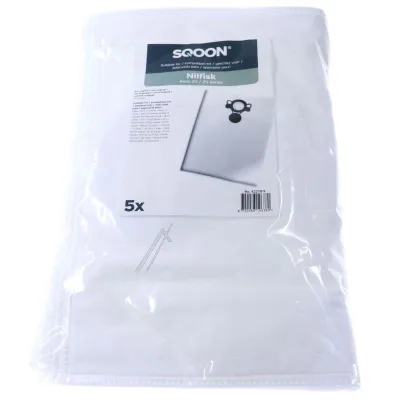 Sqoon Staubsaugerbeutel für Nilfisk Alto Aero 20/25: 5 Stück Microfaser