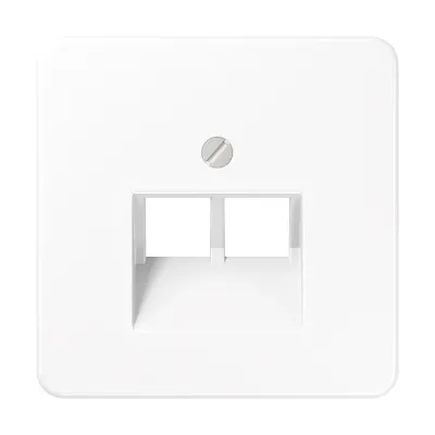 JUNG Abdeckung für IAE/UAE-Dose CD569-2UAWW | 2x8-polig Cat.5e/6 | bruchsicher Duroplast | Aufputz | alpinweiß