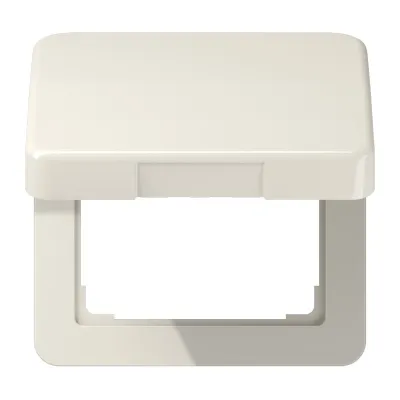 JUNG Klappdeckel CD590BFKL Steckdosenabdeckung | bruchsicher mit Rückstellfeder | IP44 | Thermoplast | 68x68mm | weiß