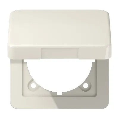 JUNG Klappdeckel CD590BFKL Steckdosenabdeckung | bruchsicher mit Rückstellfeder | IP44 | Thermoplast | 68x68mm | weiß