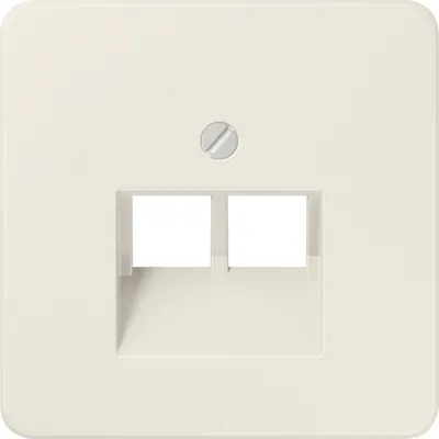 JUNG Abdeckung 569-2UA für UAE/IAE Anschlussdose | 2x8-polig | bruchsicher | Schraubbefestigung | Duroplast | cremeweiß