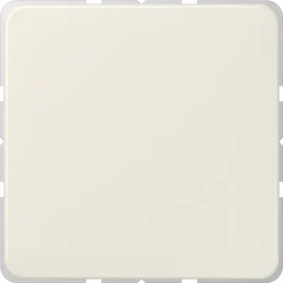 JUNG Blindabdeckung 594-0 CD-Serie | Universal-Abdeckung mit Tragring | Thermoplast glänzend | IP44 cremeweiß